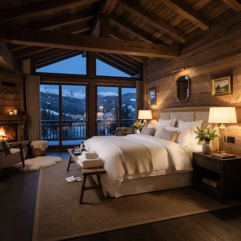 Intérieur de chalet haut de gamme dans les Hautes Vosges